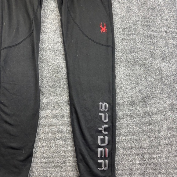SPYDER ACTIVE Mens Black Fleece Lined Baselayer Pants Long Underwear size: Large - Picture 3 of 10